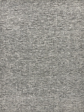 gray geometric wool rug
