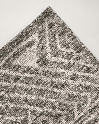triangle modern black wool rug