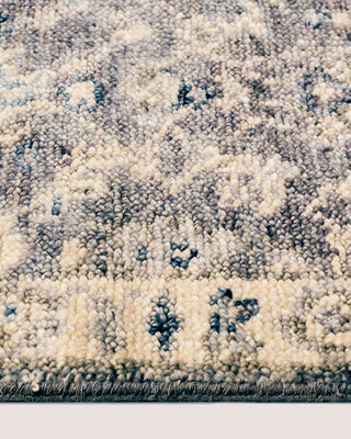 earthtone blue persian area rug