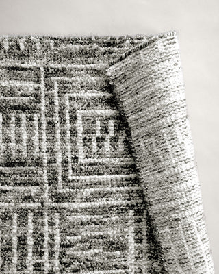 gray geoglyph handmade rug
