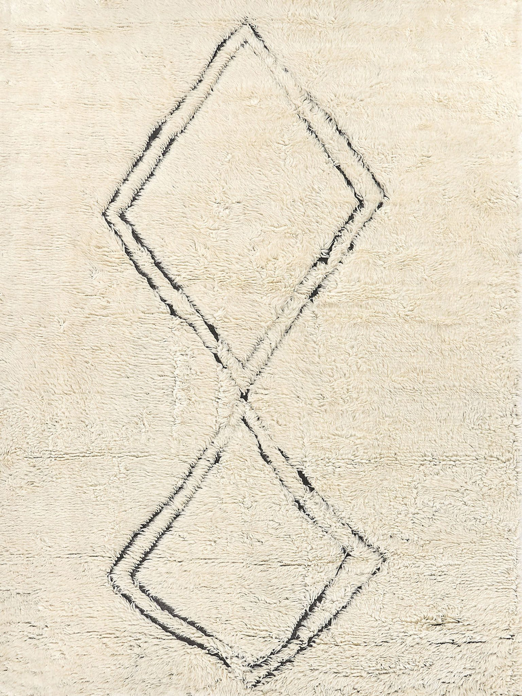 Angour - White Hand Knotted Moroccan Wool Rug – Resonnaire Home